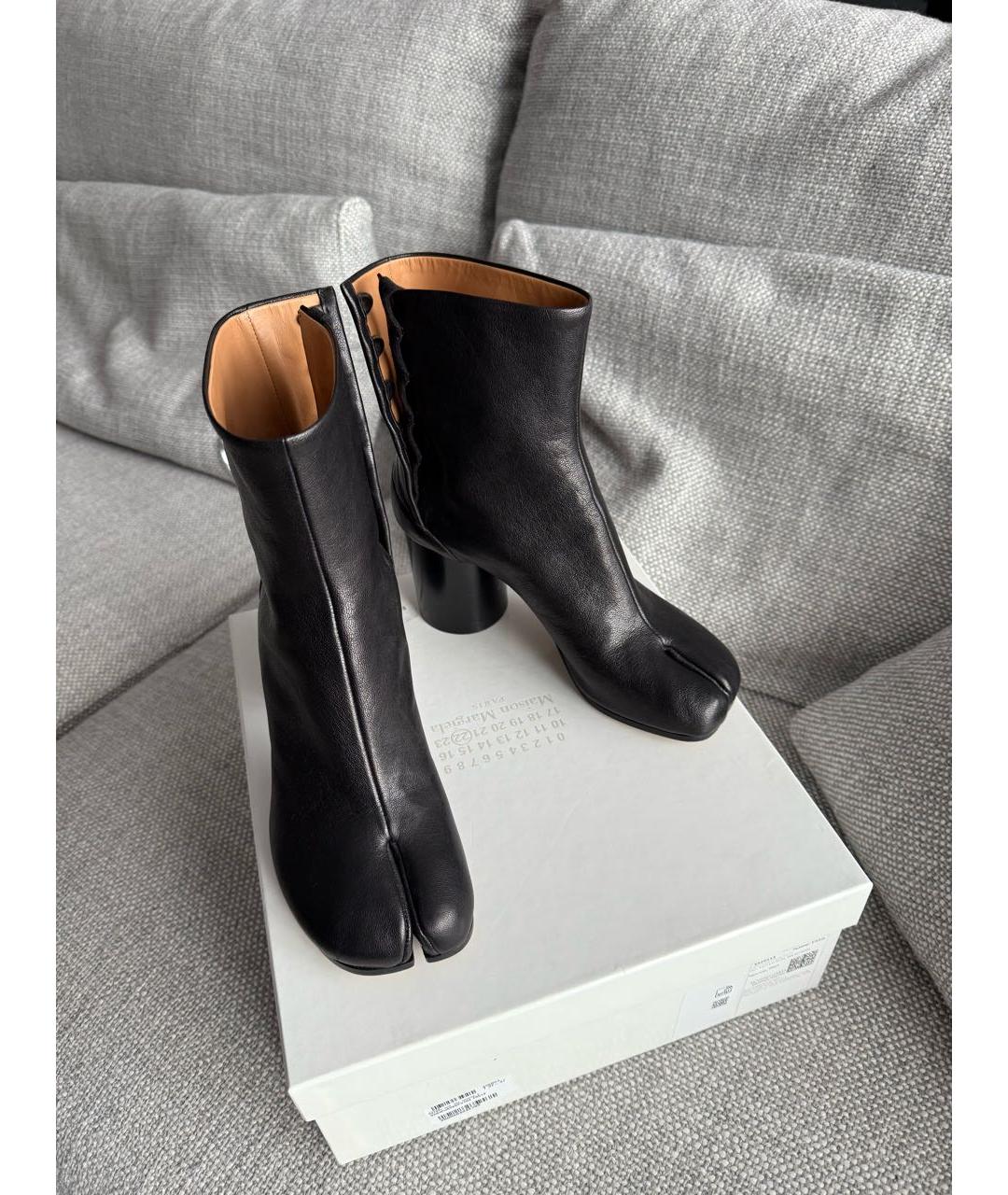 MM6 MAISON MARGIELA Черные кожаные ботинки, фото 5
