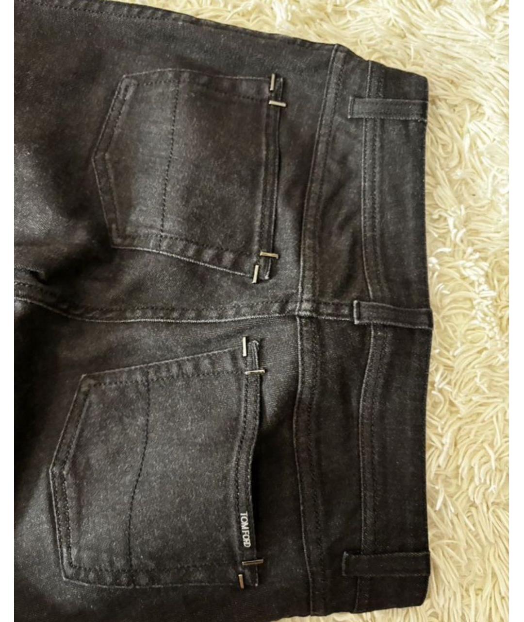 TOM FORD Антрацитовые хлопковые джинсы слим, фото 4
