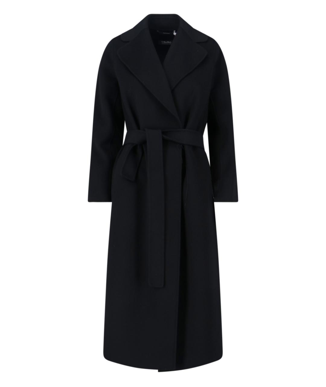 'S MAX MARA Черное шерстяное пальто, фото 3