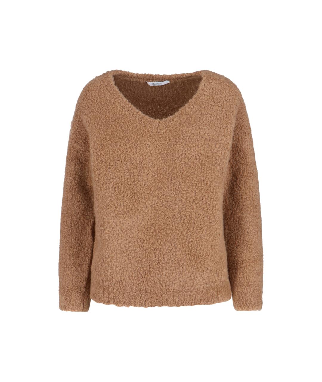 MAX MARA Бежевый шерстяной джемпер / свитер, фото 1