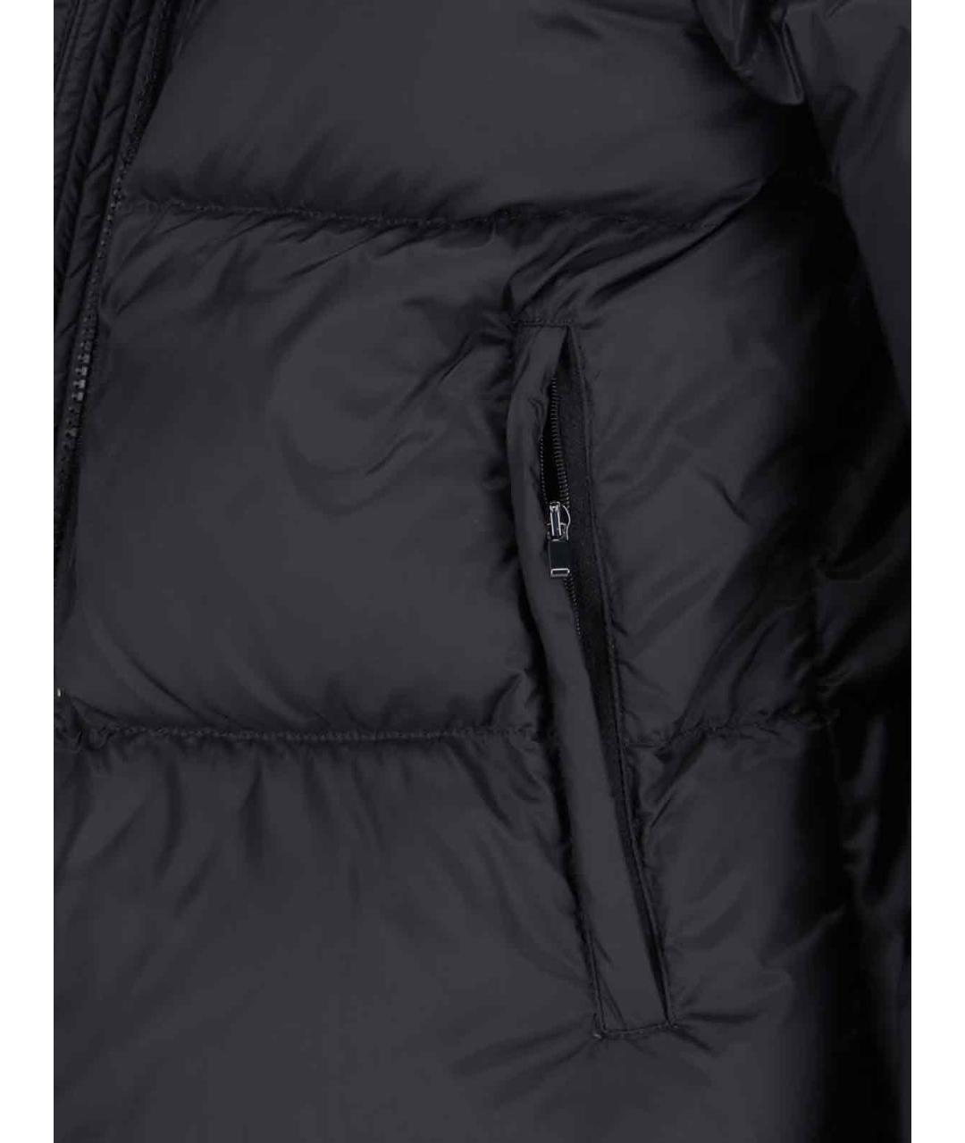 MAX MARA Черный полиэстеровый пуховик, фото 5
