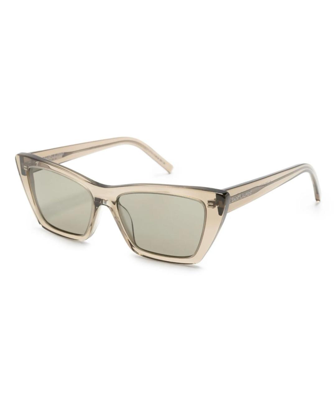 SAINT LAURENT Серые пластиковые солнцезащитные очки, фото 2