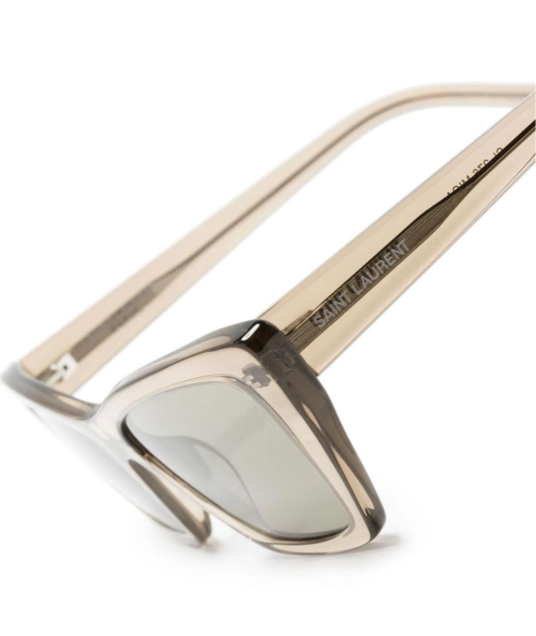 SAINT LAURENT Серые пластиковые солнцезащитные очки, фото 3