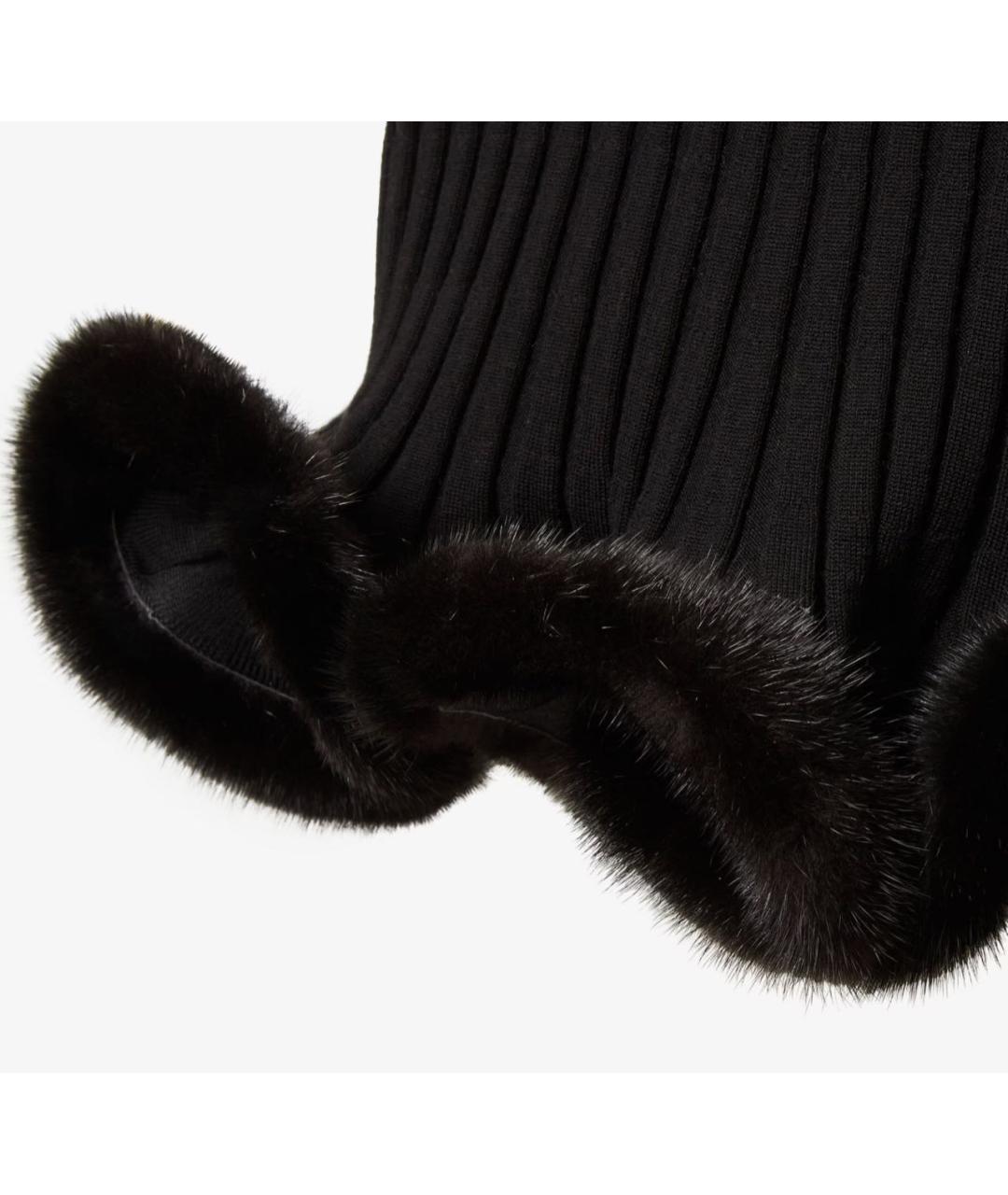 FENDI Черное шерстяное коктейльное платье, фото 3