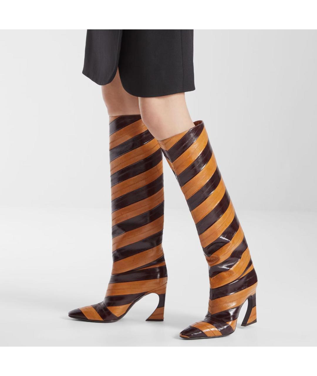 FENDI Коричневые сапоги, фото 5