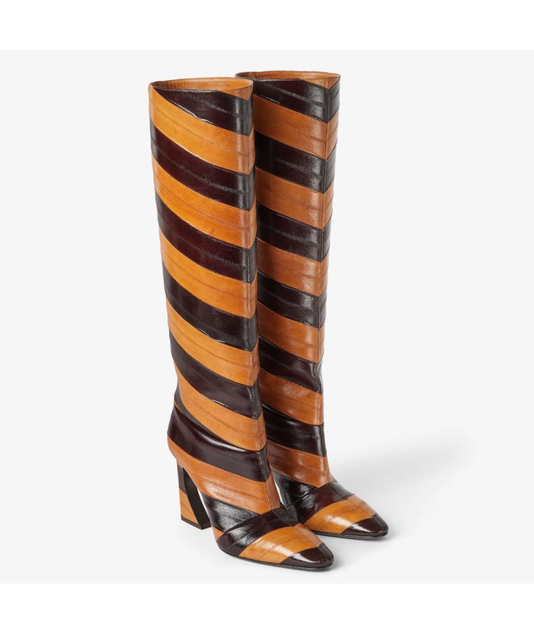 FENDI Коричневые сапоги, фото 4