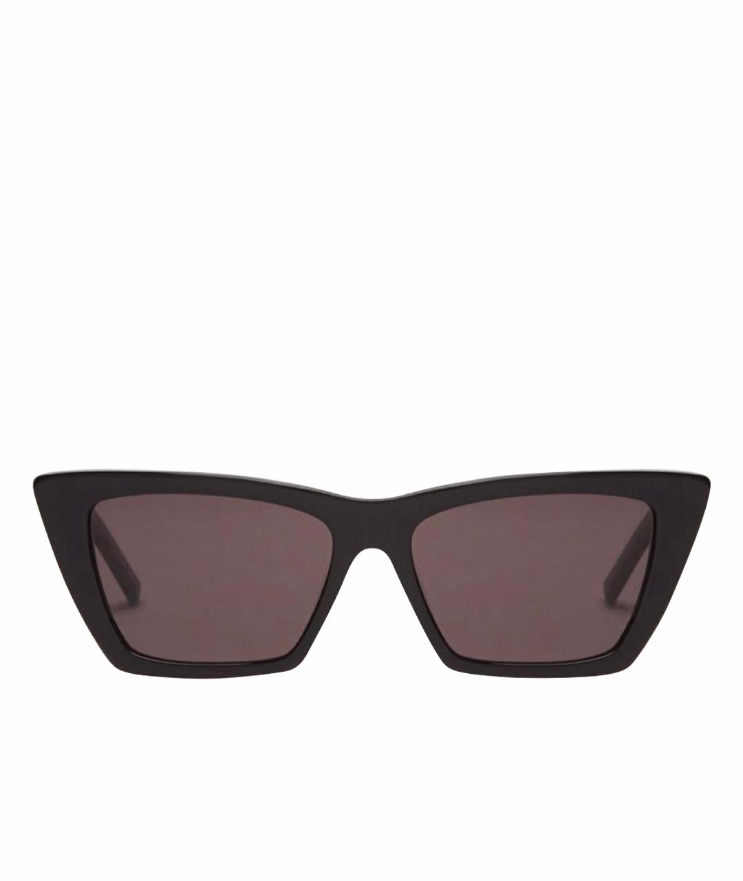 SAINT LAURENT Черные пластиковые солнцезащитные очки, фото 1