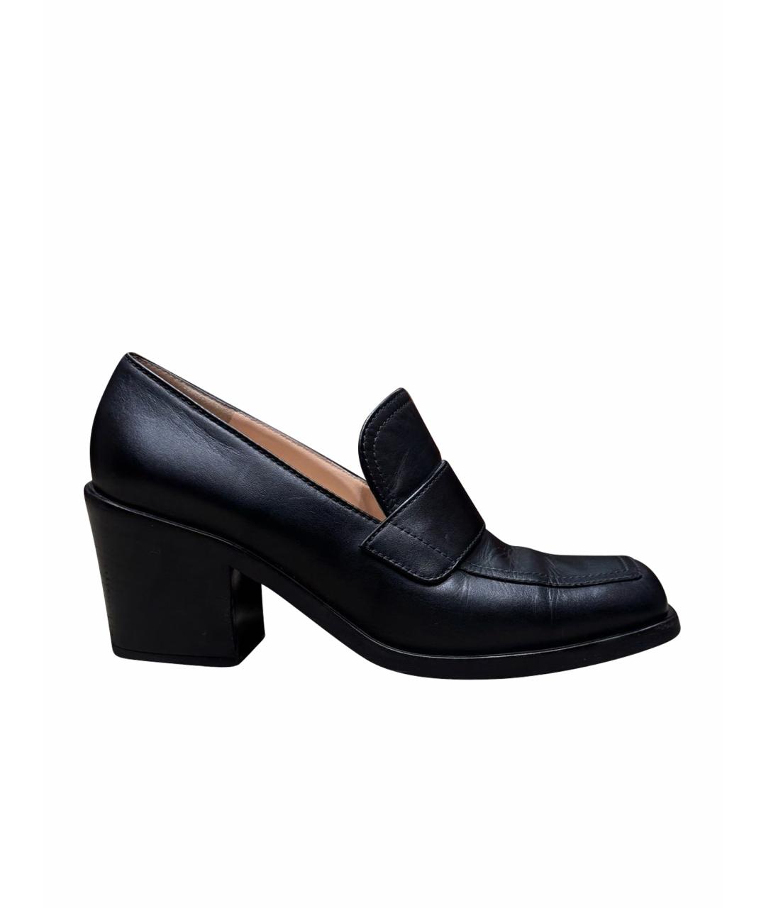 GIANVITO ROSSI Черные кожаные туфли, фото 1