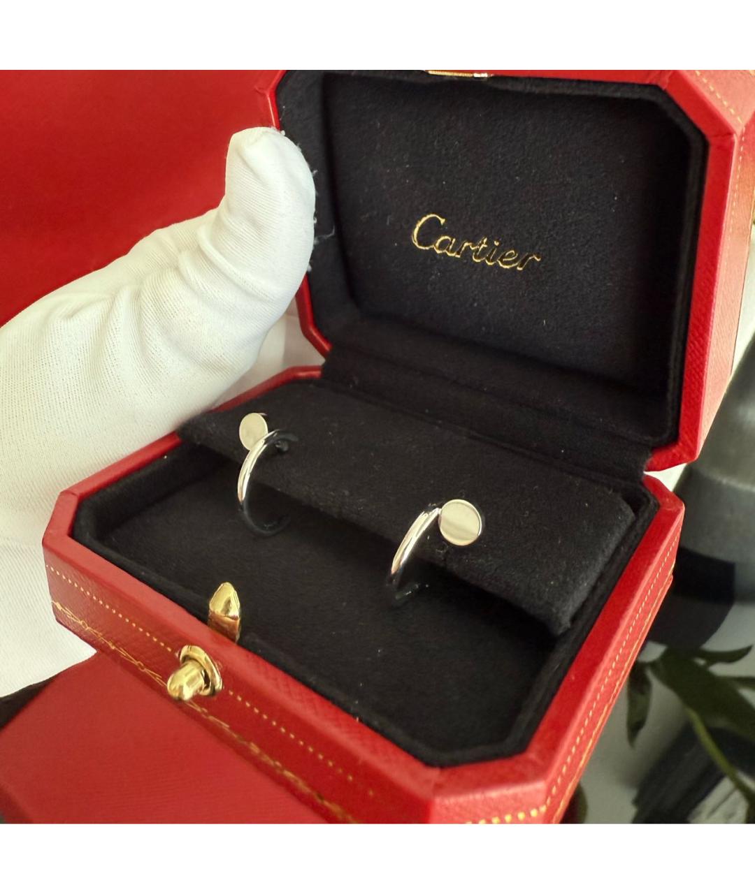 CARTIER Серебряные серьги из белого золота, фото 3