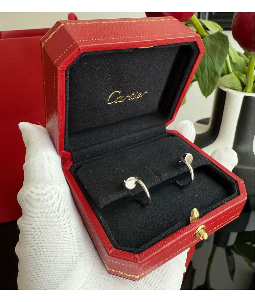 CARTIER Серебряные серьги из белого золота, фото 2