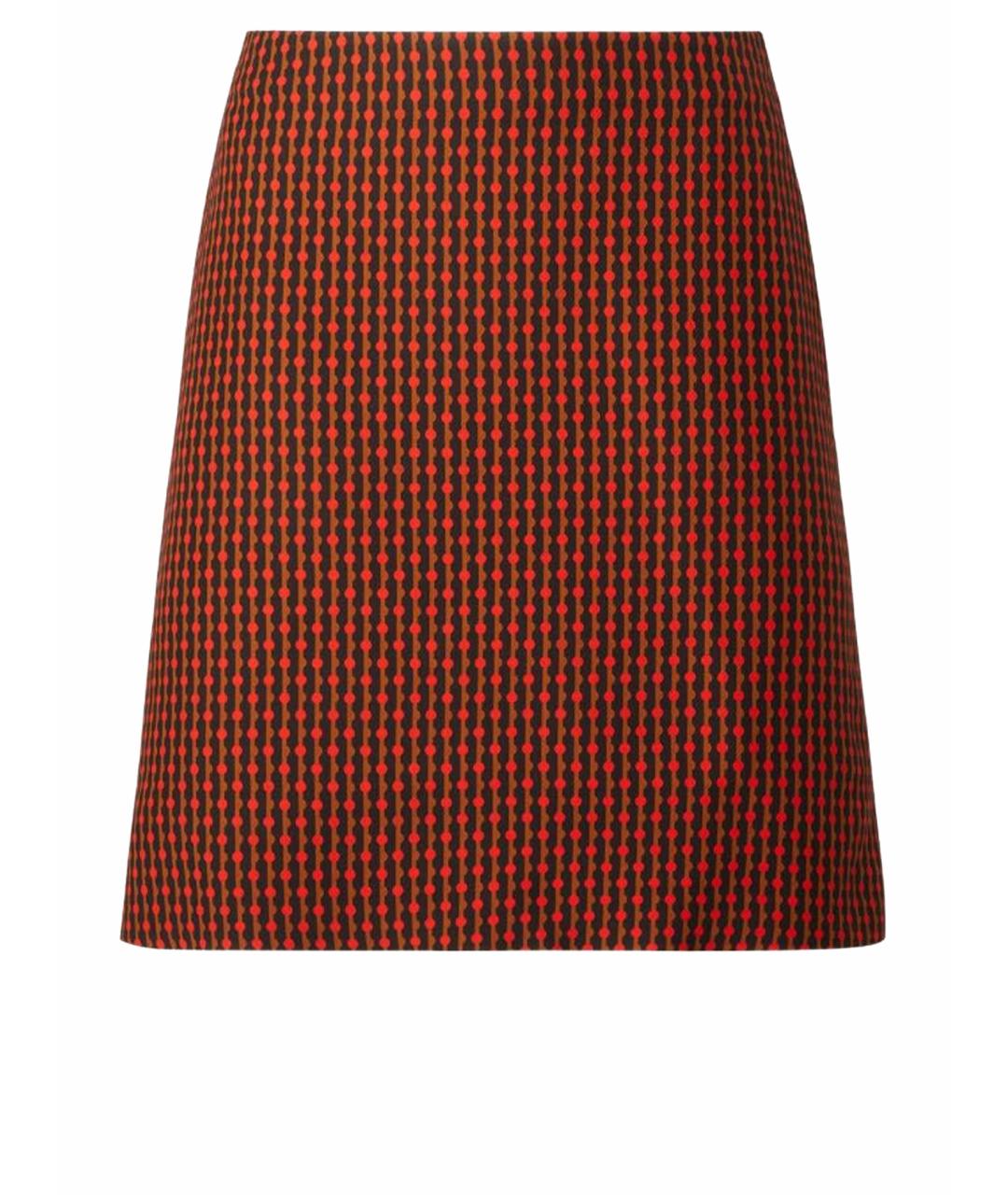 FENDI Красная шерстяная юбка мини, фото 1