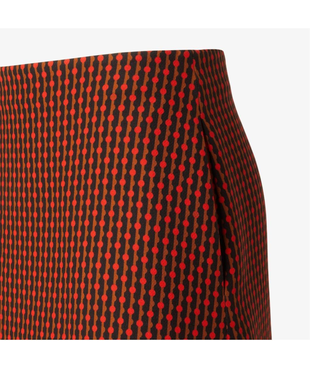 FENDI Красная шерстяная юбка мини, фото 3