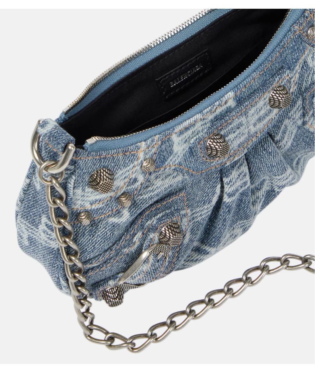 BALENCIAGA Голубая деним сумка через плечо, фото 2
