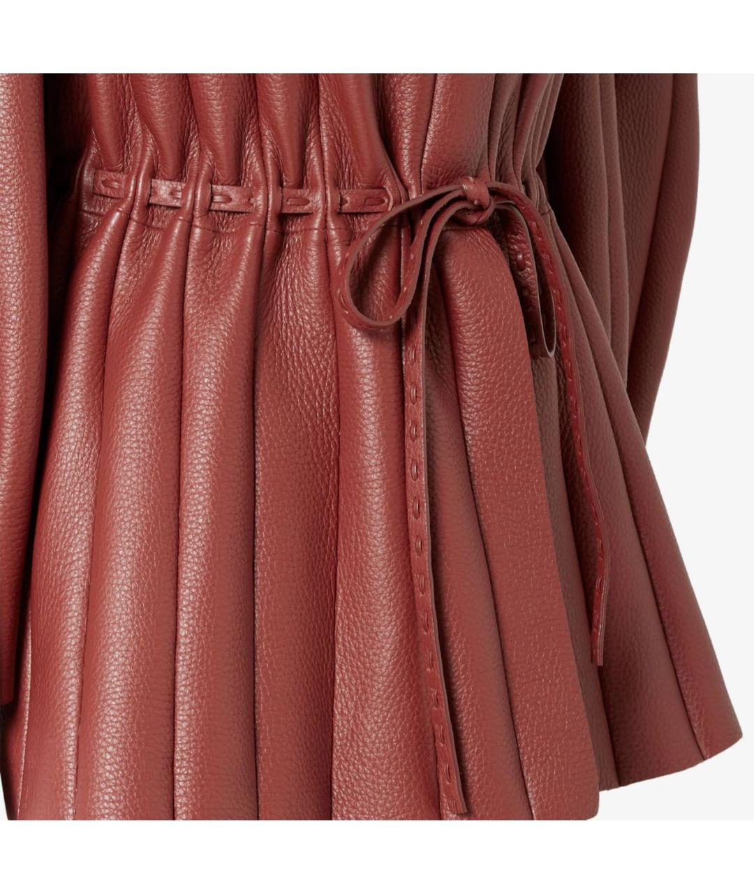 FENDI Коричневая кожаная куртка, фото 3