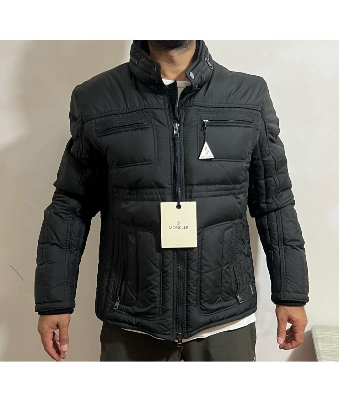 MONCLER Черный пуховик, фото 2