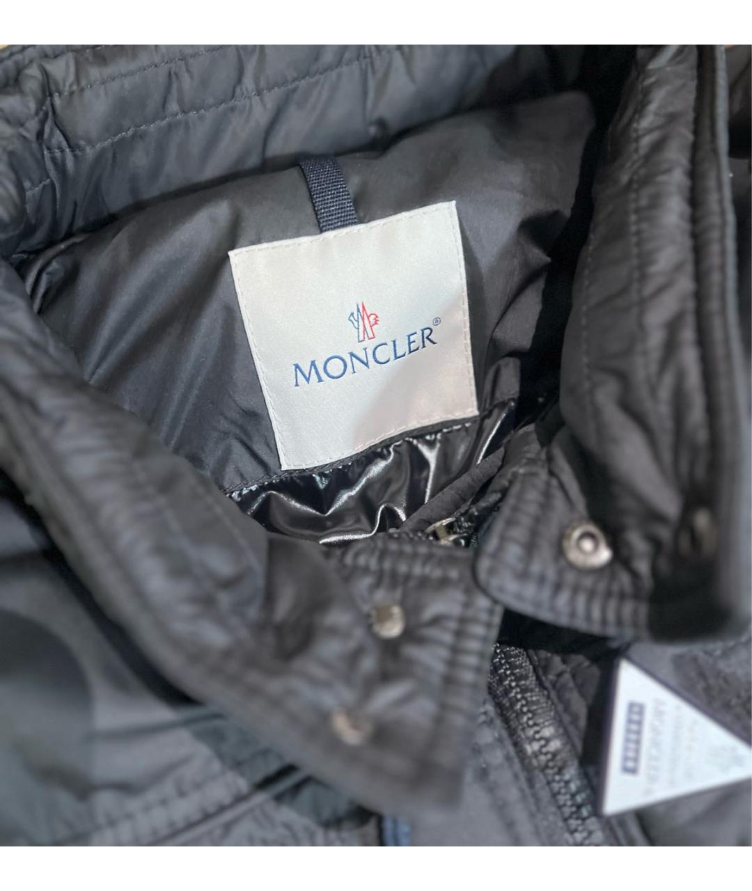 MONCLER Черный пуховик, фото 6