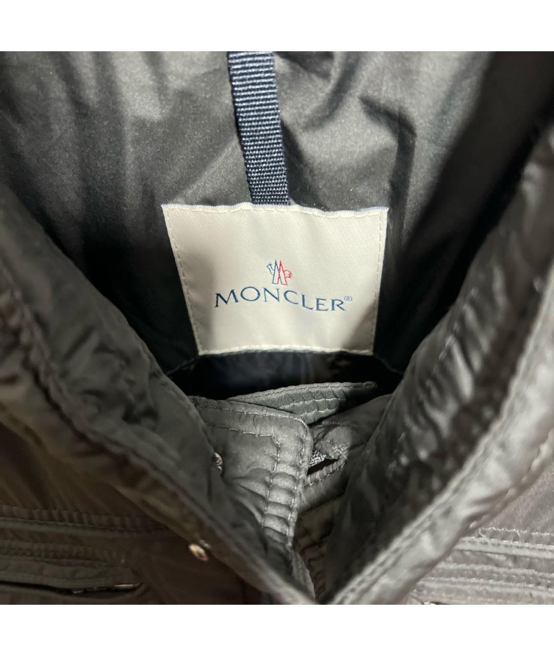 MONCLER Черный пуховик, фото 4