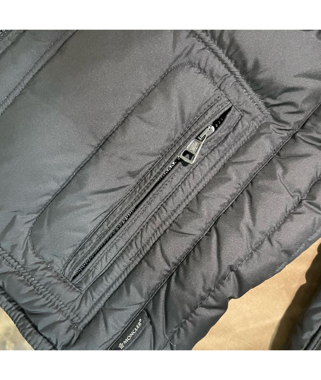 MONCLER Черный пуховик, фото 5