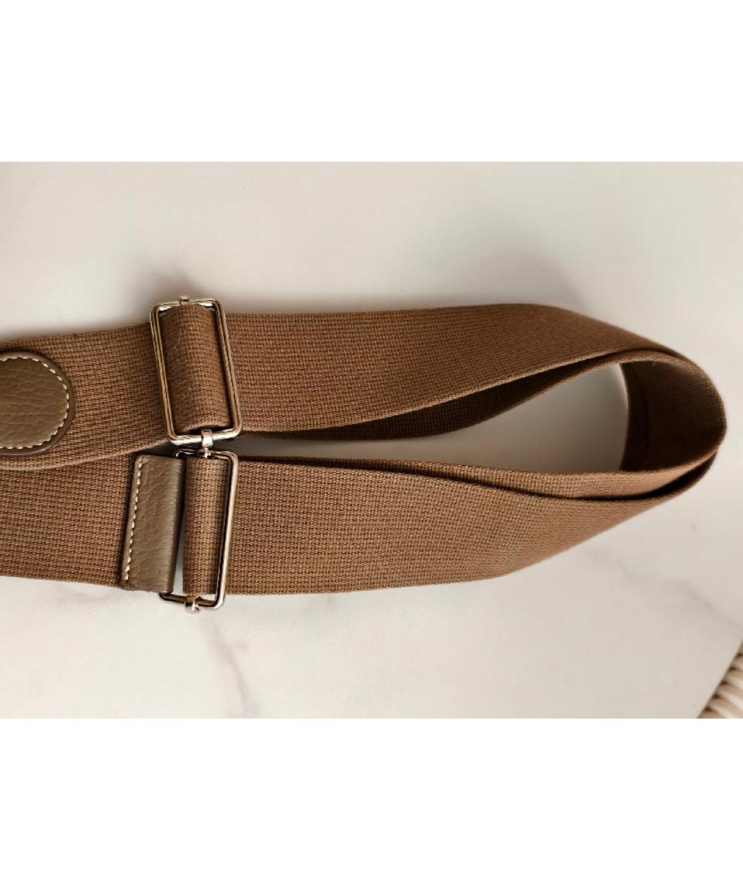 HERMES Антрацитовая кожаная сумка с короткими ручками, фото 7