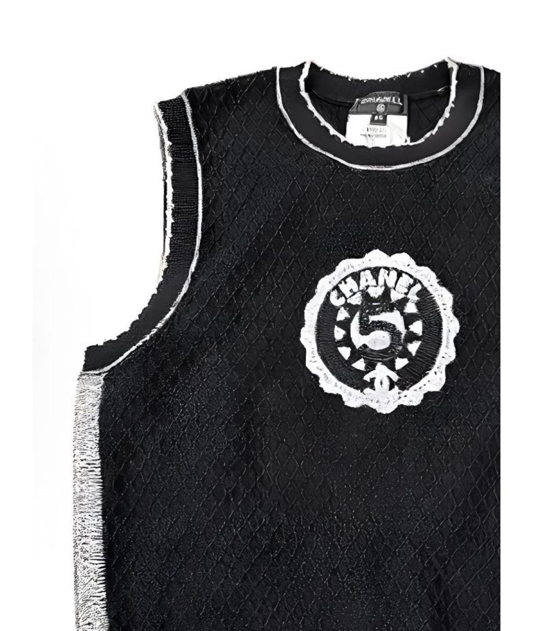 CHANEL Черная хлопковая жилетка, фото 3