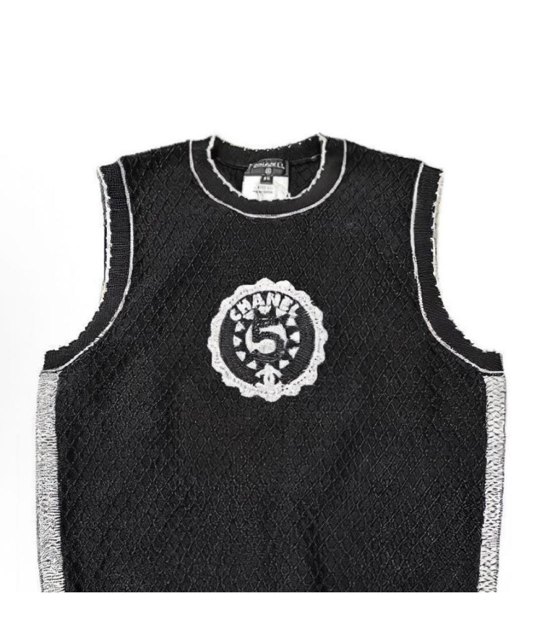 CHANEL Черная хлопковая жилетка, фото 2