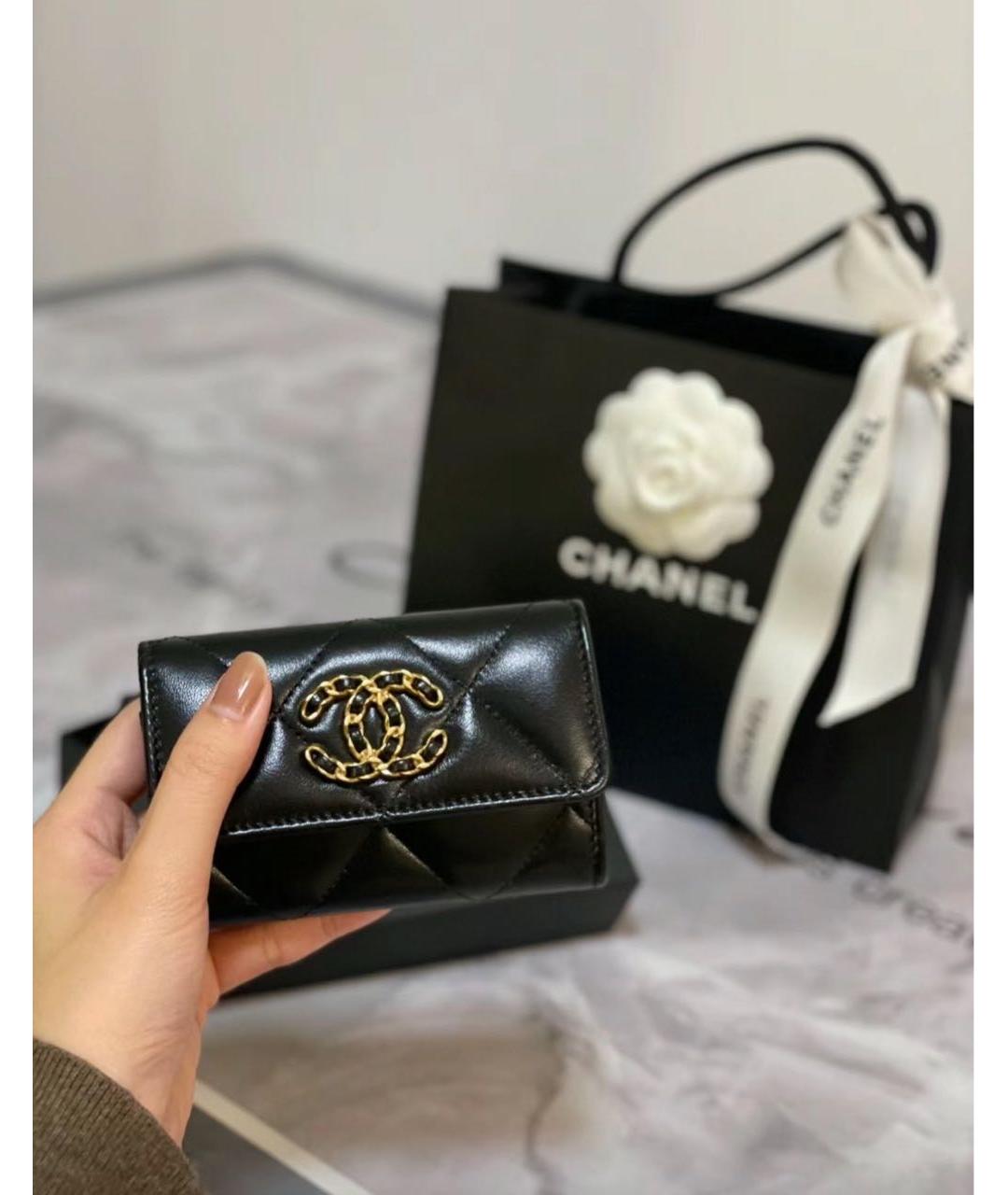 CHANEL Черный кожаный кардхолдер, фото 7