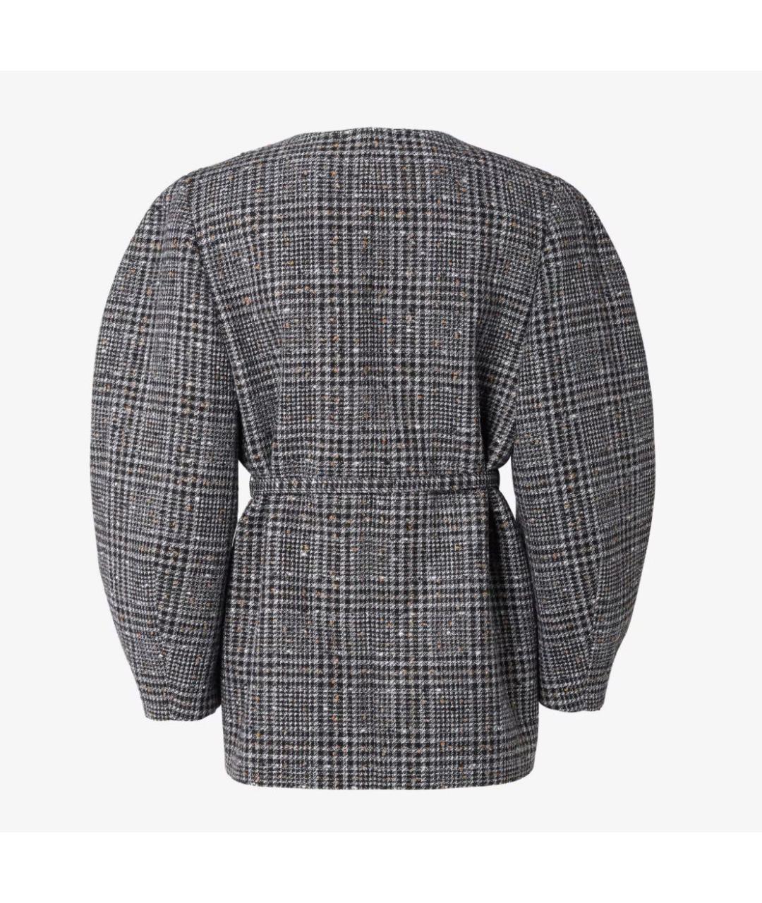 FENDI Серый твидовый жакет/пиджак, фото 2