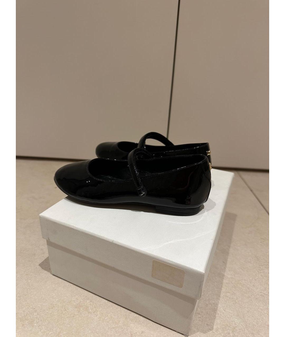 DOLCE & GABBANA KIDS Черные туфли из лакированной кожи, фото 4