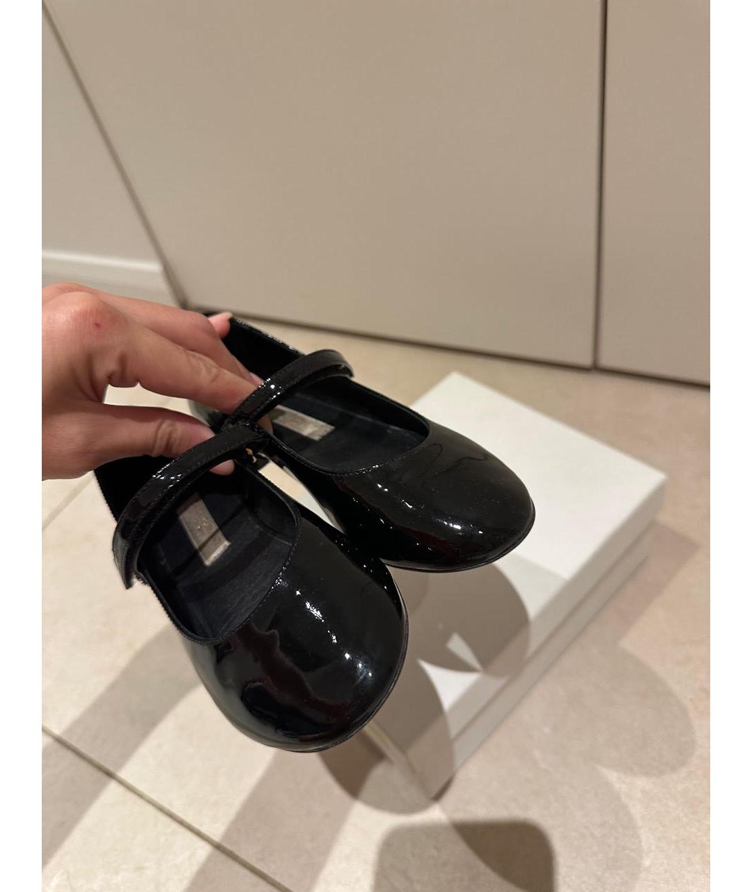 DOLCE & GABBANA KIDS Черные туфли из лакированной кожи, фото 2
