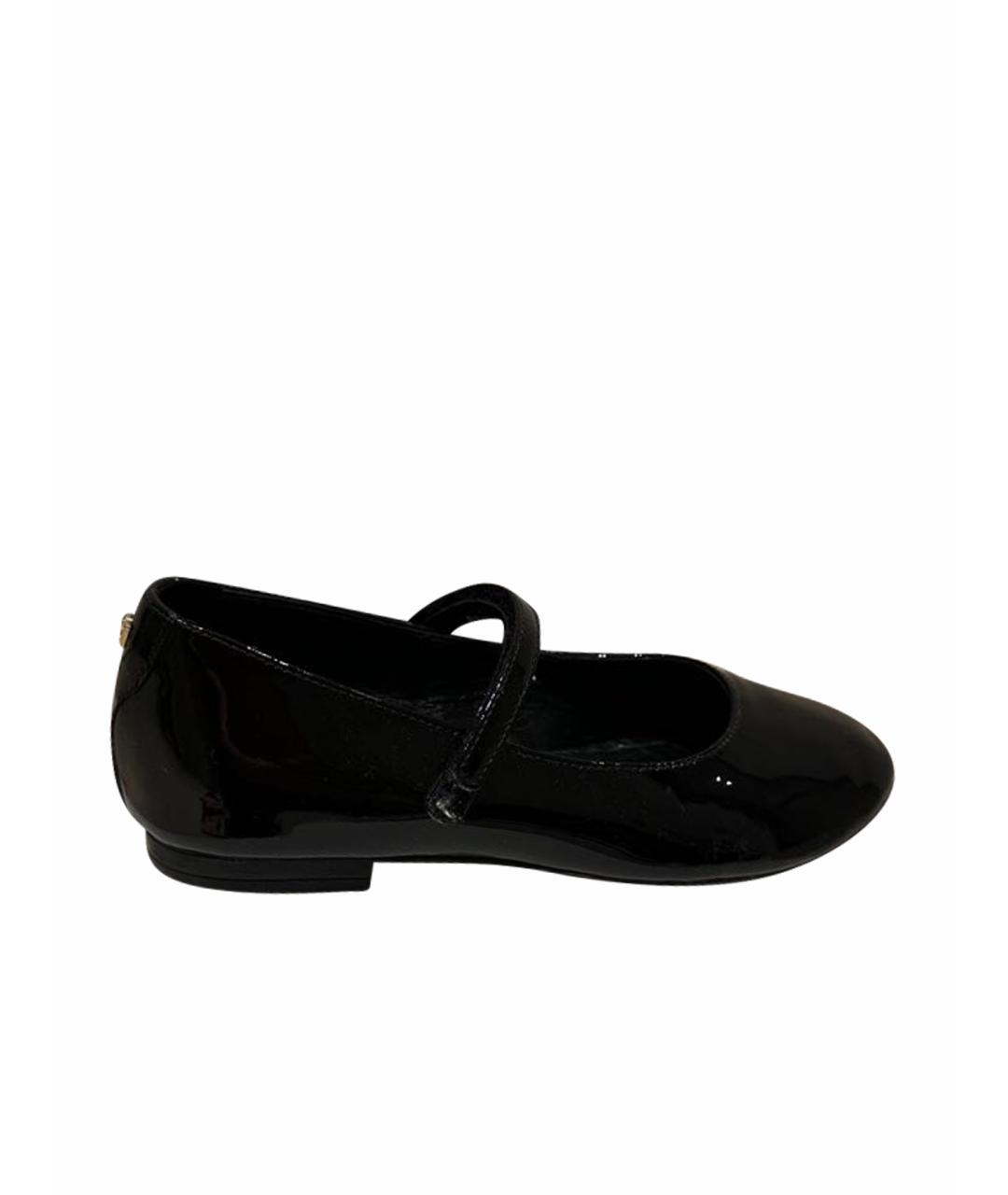 DOLCE & GABBANA KIDS Черные туфли из лакированной кожи, фото 1