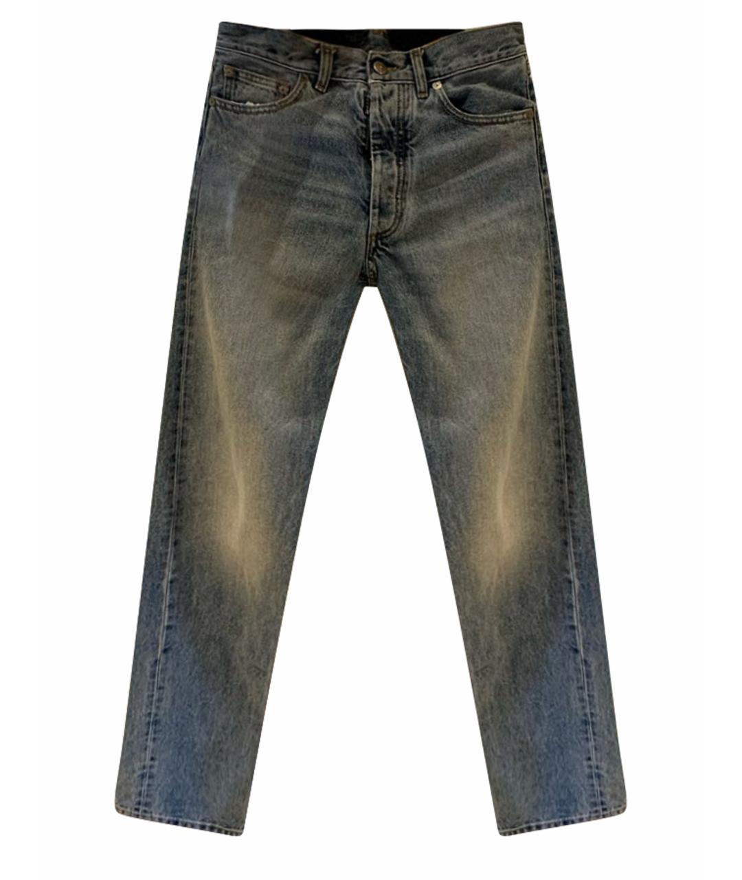 MM6 MAISON MARGIELA Горчичные хлопковые прямые джинсы, фото 1