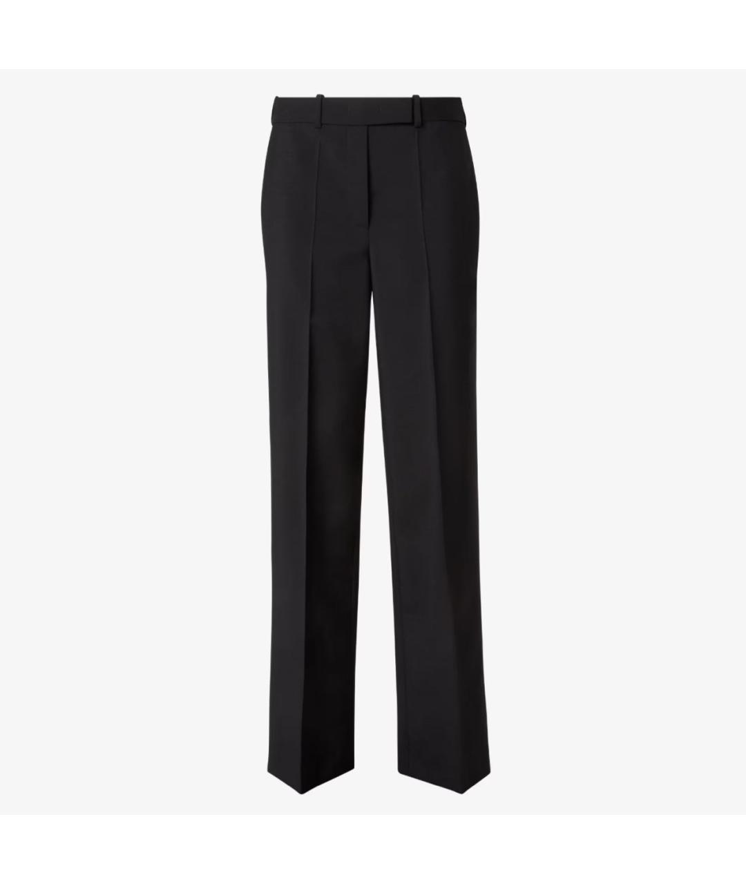 FENDI Черные шерстяные прямые брюки, фото 4