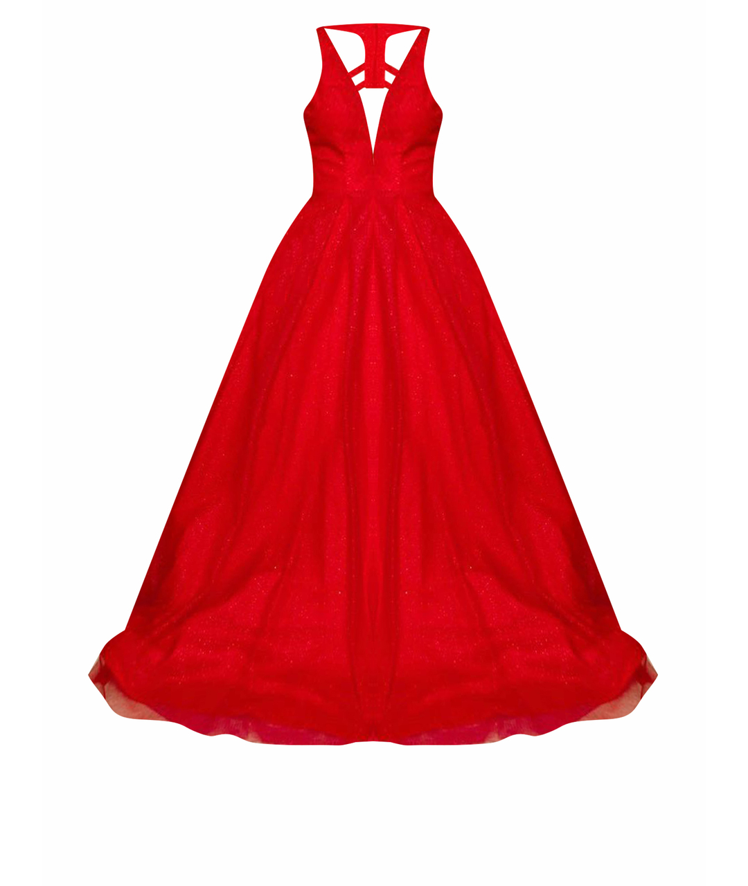 JOVANI Красное полиэстеровое вечернее платье, фото 1