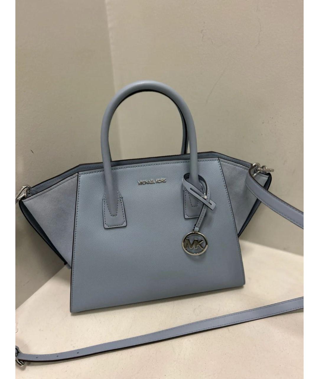 MICHAEL KORS Голубая сумка тоут, фото 4