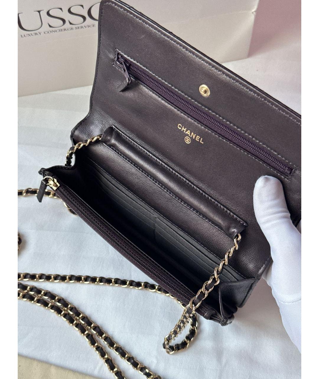 CHANEL Коричневая кожаная сумка через плечо, фото 3