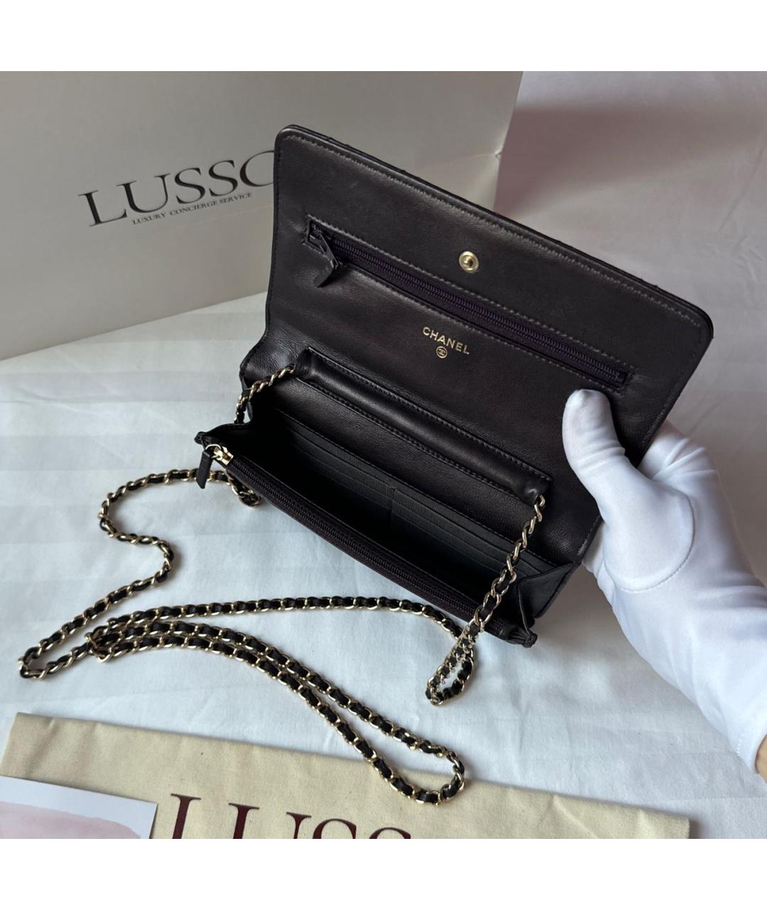CHANEL Коричневая кожаная сумка через плечо, фото 4