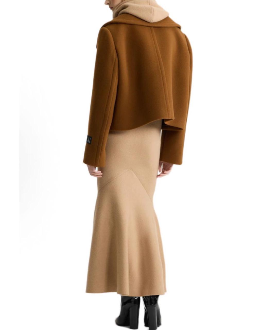 PATOU Коричневое шерстяное пальто, фото 3