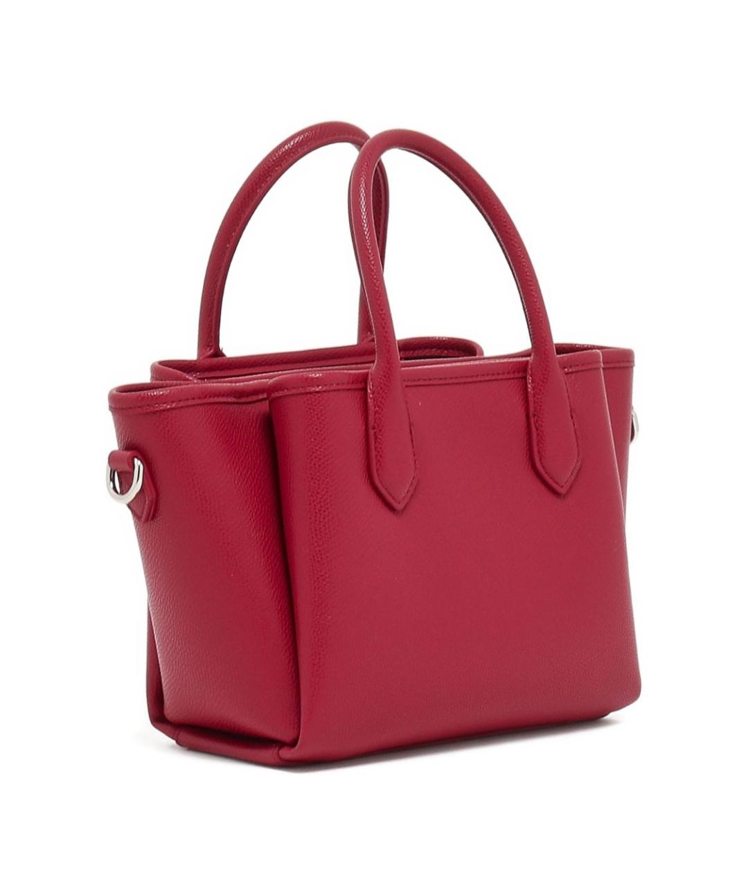 EMPORIO ARMANI Бордовая сумка тоут из искусственной кожи, фото 2