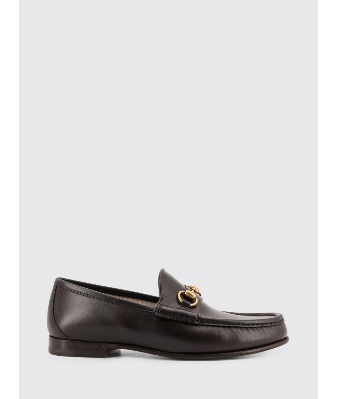 GUCCI Коричневые кожаные лоферы, фото 5