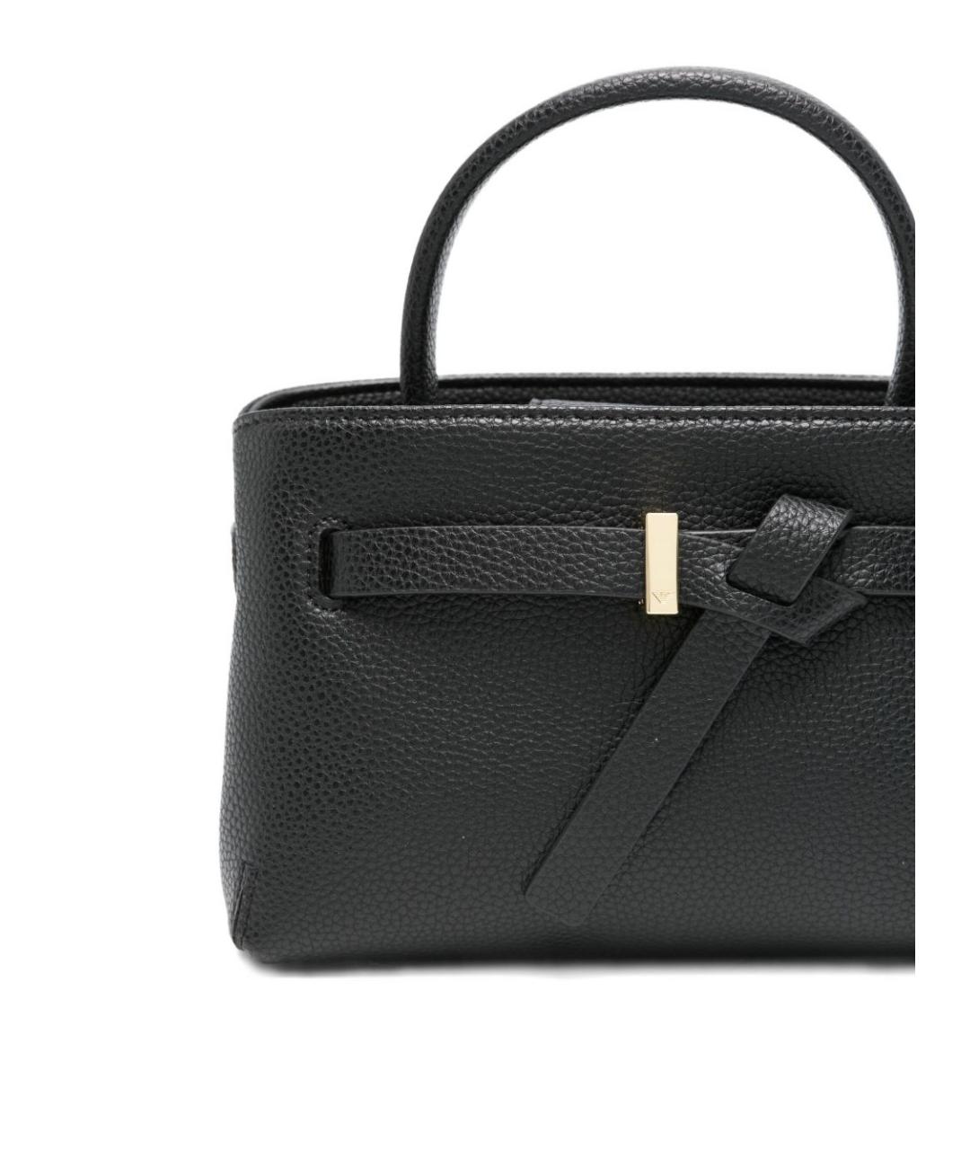 EMPORIO ARMANI Черная синтетическая сумка тоут, фото 2