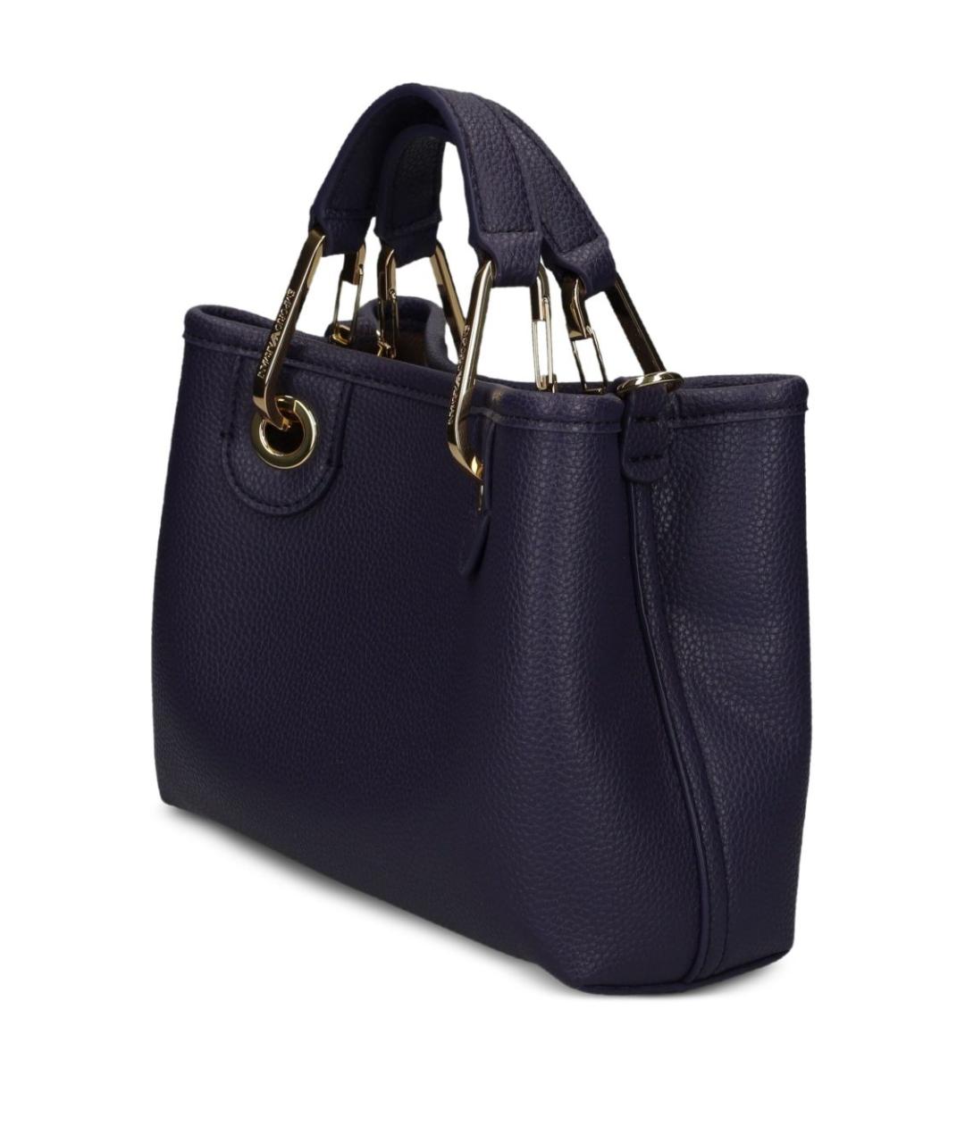 EMPORIO ARMANI Синяя сумка тоут из искусственной кожи, фото 3