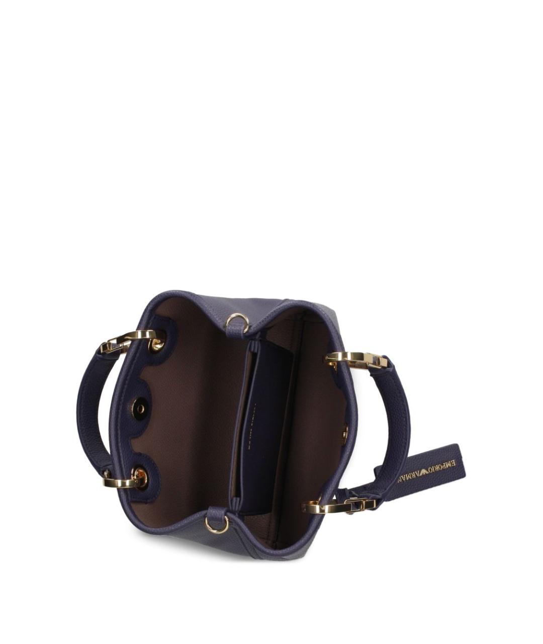 EMPORIO ARMANI Синяя сумка тоут из искусственной кожи, фото 4