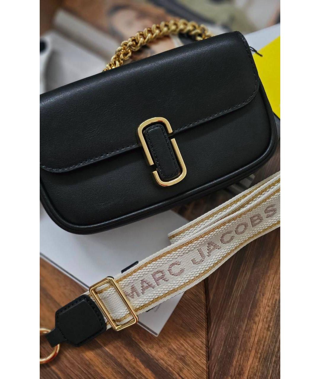 MARC JACOBS Черная кожаная сумка через плечо, фото 3
