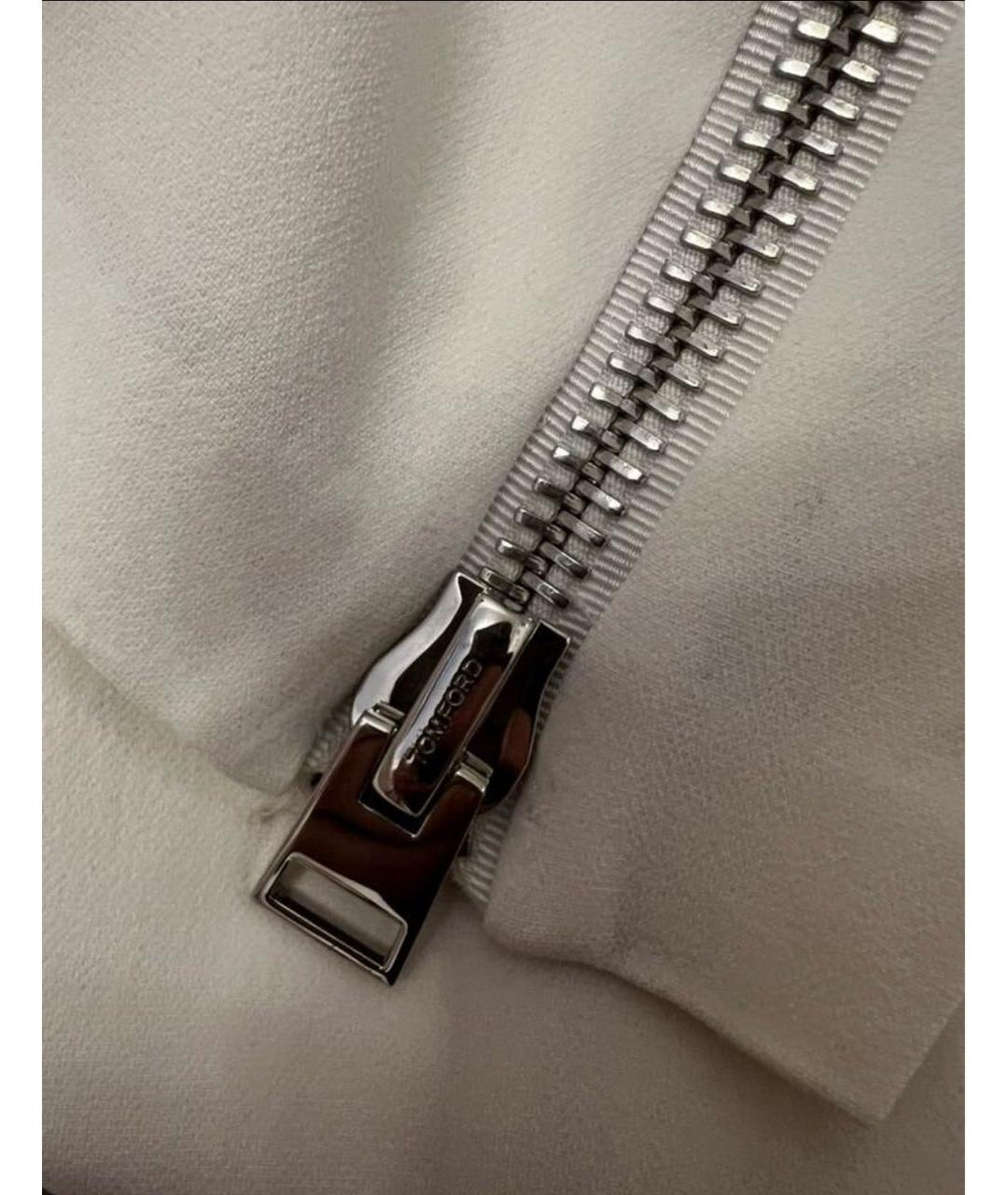 TOM FORD Белое вискозное коктейльное платье, фото 2