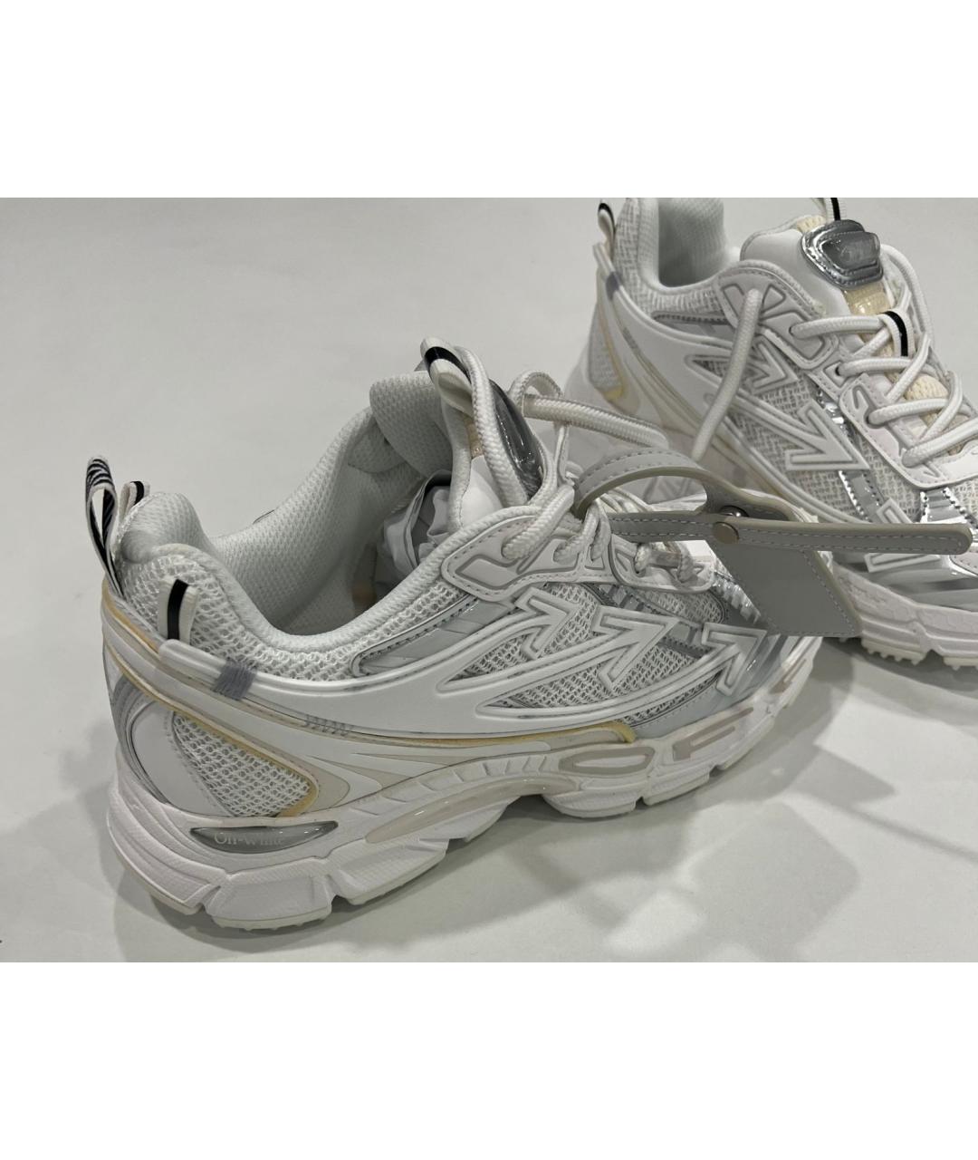 OFF-WHITE Серебряные низкие кроссовки / кеды, фото 4