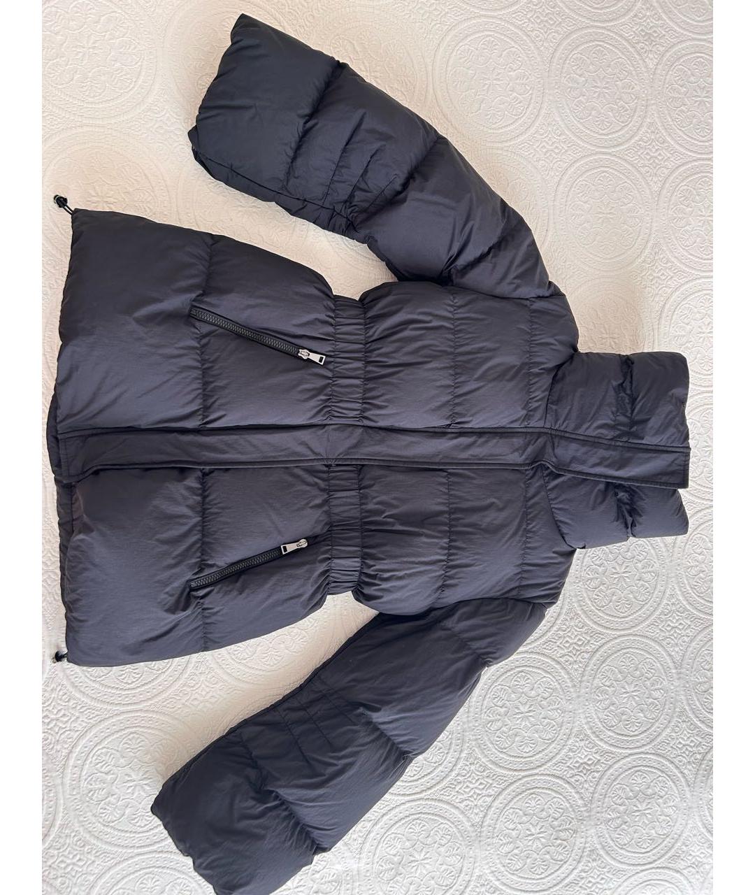 MONCLER Черный хлопко-эластановый пуховик, фото 7