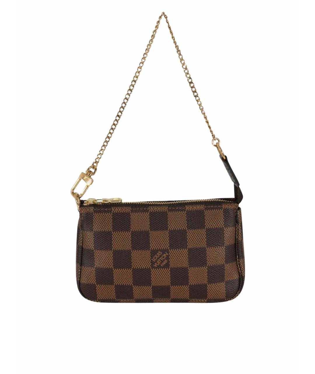 LOUIS VUITTON Коричневая сумка с короткими ручками из искусственной кожи, фото 1