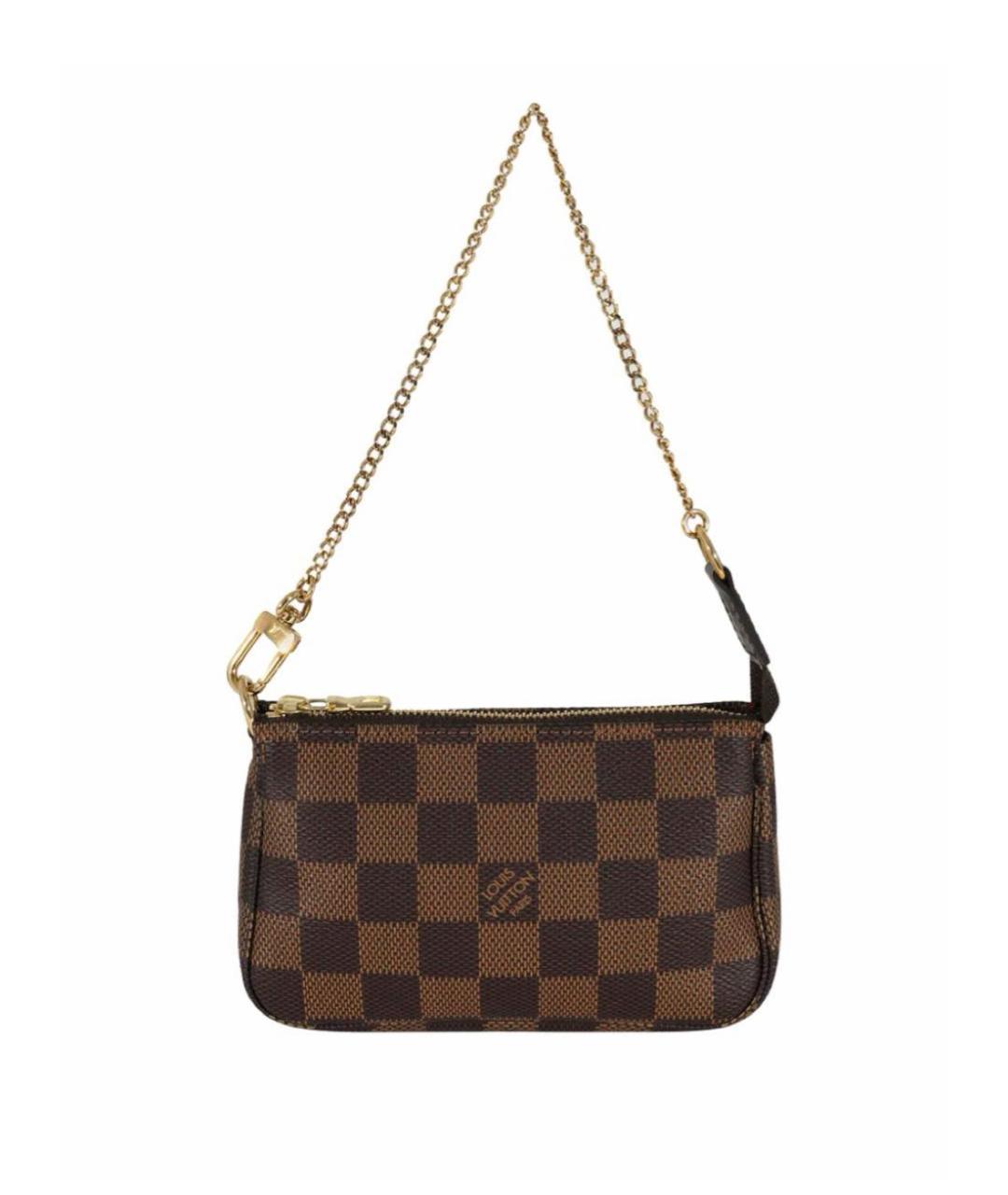 LOUIS VUITTON Коричневая сумка с короткими ручками из искусственной кожи, фото 8