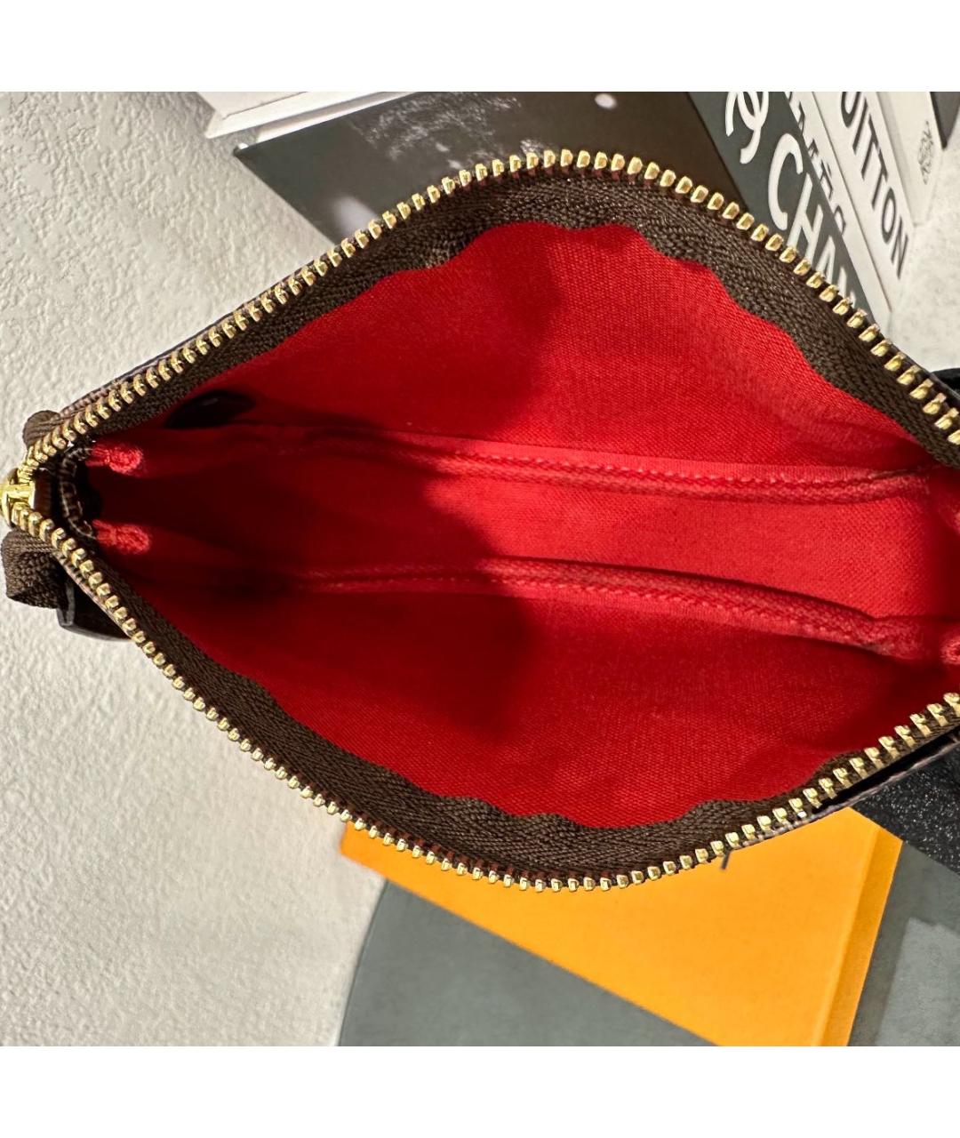 LOUIS VUITTON Коричневая сумка с короткими ручками из искусственной кожи, фото 6
