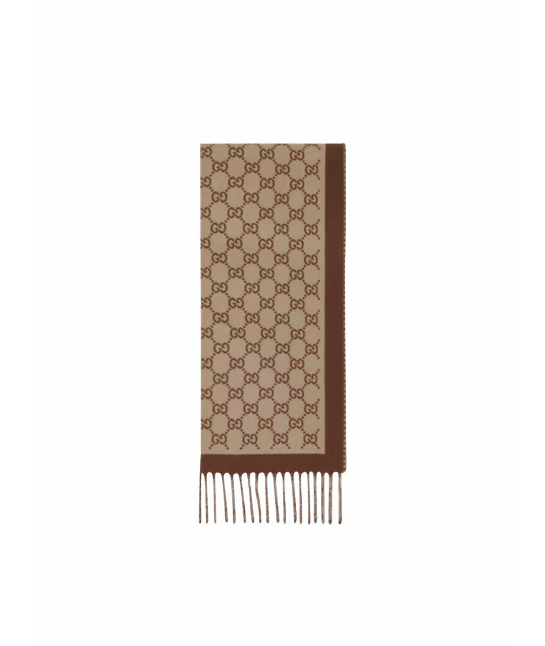 GUCCI Бежевый шарф, фото 1